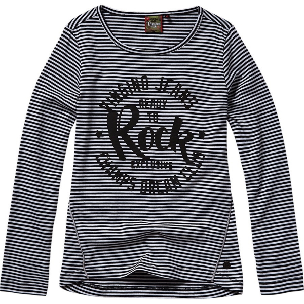 Vingino stripy longsleeved Joeske real white