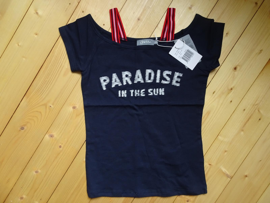 Geisha paradise t-shirt navy/red