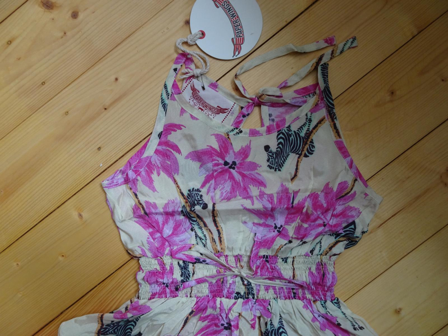 Paper Wings summer dress Shirred Hilo Dress - Tropical Zebra