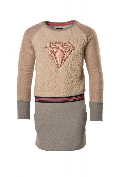 Like FLO teddy sweatdress grey melee