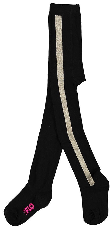 Like FLO solid tights with glittering stripe black