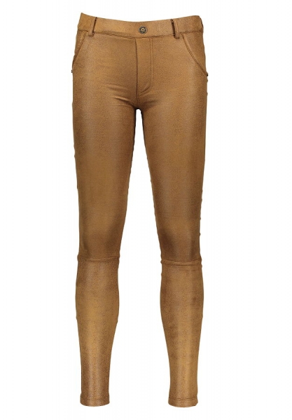 Like FLO suede fake leather pants/treggings cognac