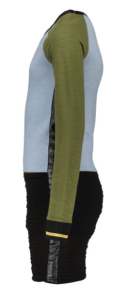 Like FLO colorblock sweatdress blue melee