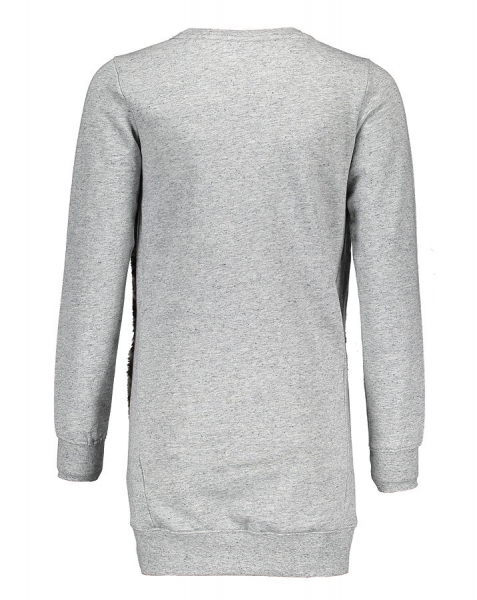 Like FLO teddy sweatdress grey spikkel