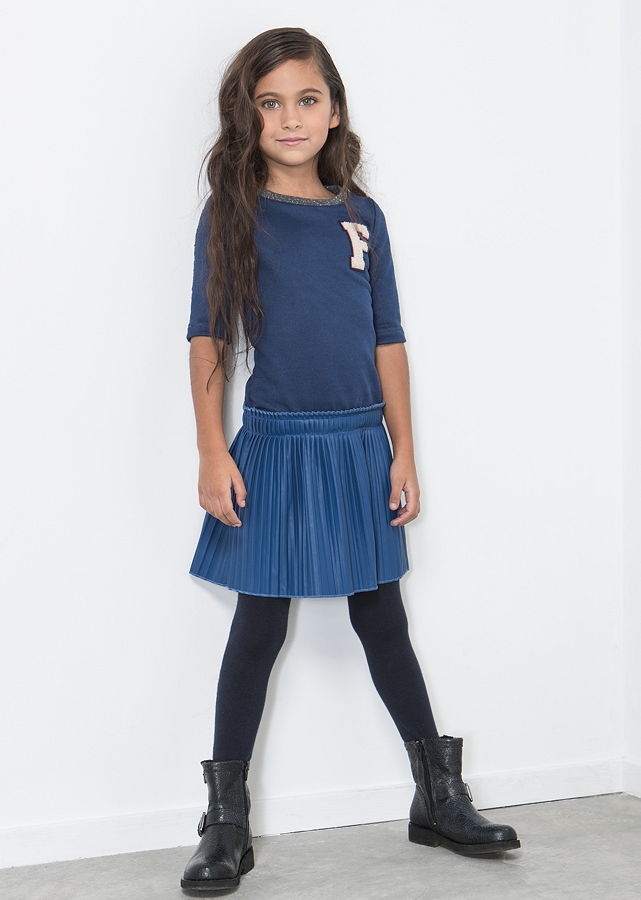 Like FLO suede longsleeved sweatdress cobalt