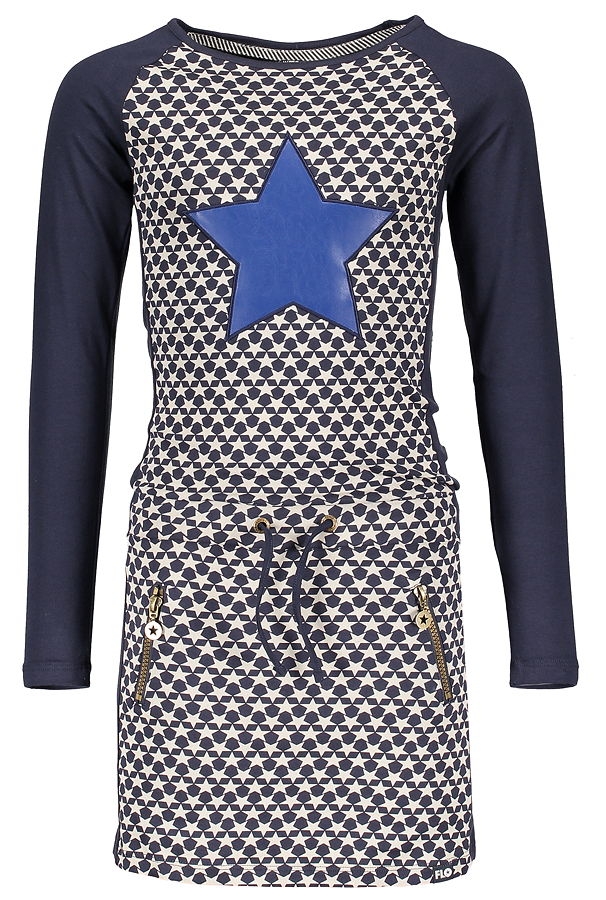 Like FLO longsleeved jerseydress "star" navy