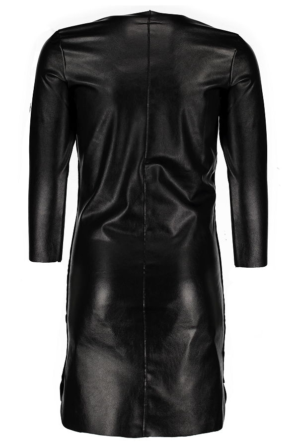 Like FLO longsleeved fake leather dress black