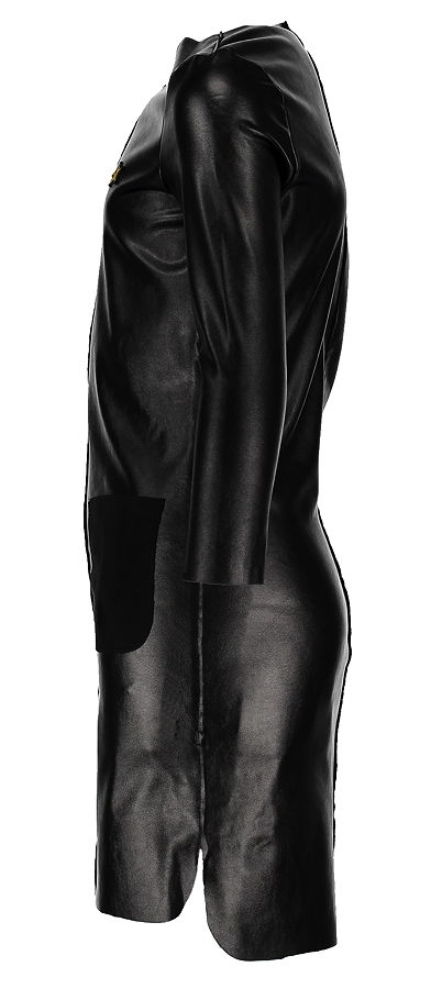 Like FLO longsleeved fake leather dress black