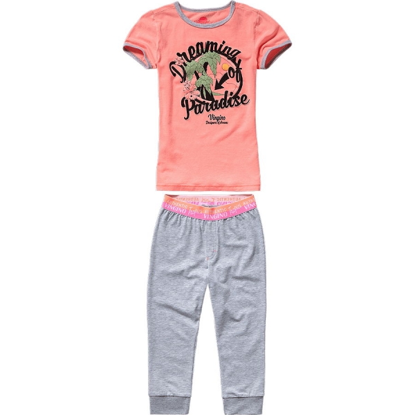 Vingino high summer 2pc pyjama/sleepwear Wiesje neon peach