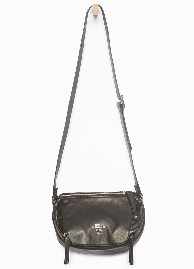 WAY by IKKS Tom Boy Leder-Umhängetasche noir