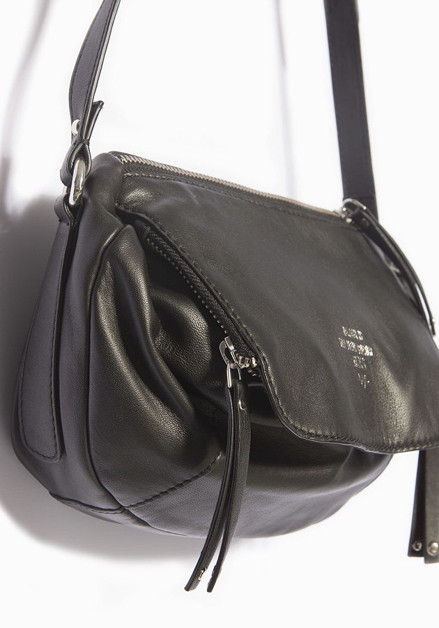 WAY by IKKS Tom Boy Leder-Umhängetasche noir