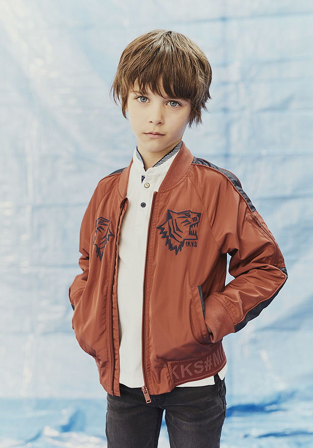 IKKS garcon city couleur blouson/bomber jacket chocolat