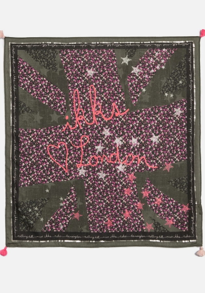 IKKS city couleur squared scarf noir