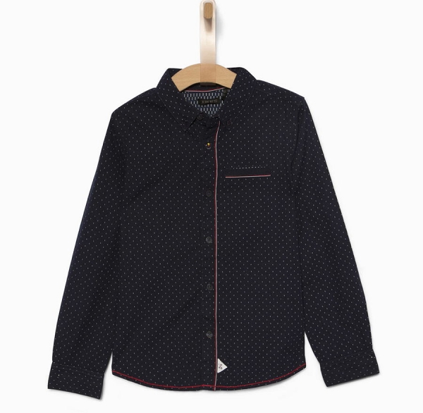 IKKS garcon cargo longsleeeved button shirt navy ---size 10y left only---