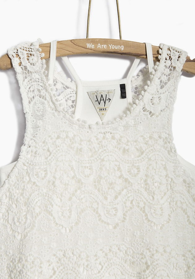 WAY by IKKS Malibu 2in1 top blanc cassé
