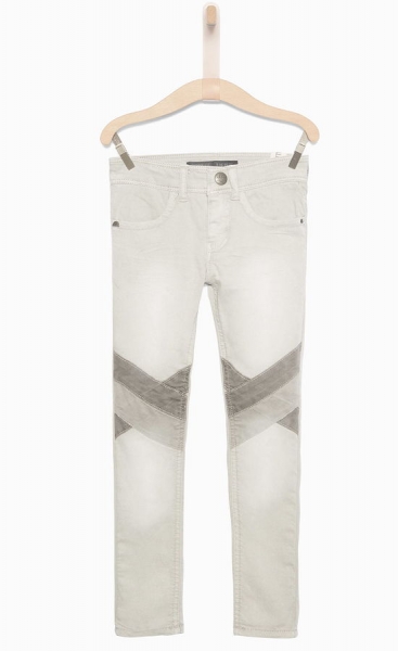 IKKS city black skinny denim pants bleach grey