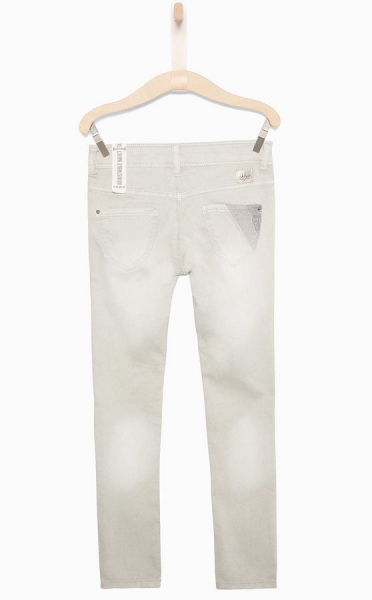 IKKS city black skinny denim pants bleach grey