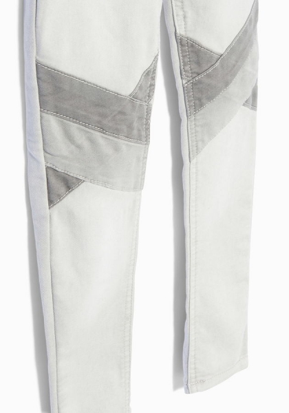 IKKS city black skinny denim pants bleach grey