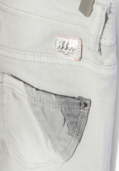 IKKS city black skinny denim pants bleach grey