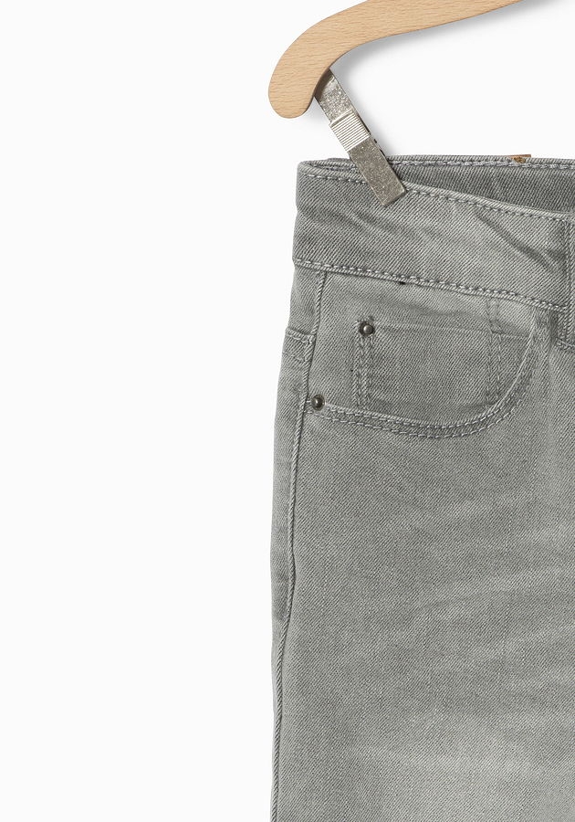 IKKS garcon city black slim denim pants light grey