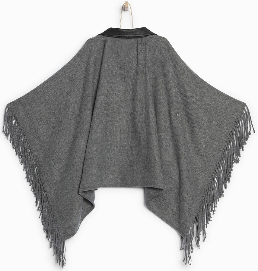 WAY by IKKS Street Shining fringed cape/poncho gris anthracite