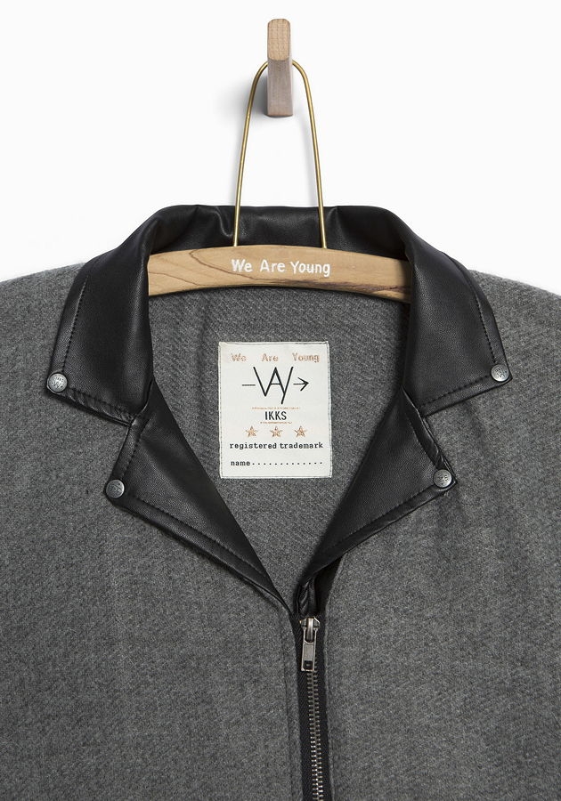 WAY by IKKS Street Shining fringed cape/poncho gris anthracite