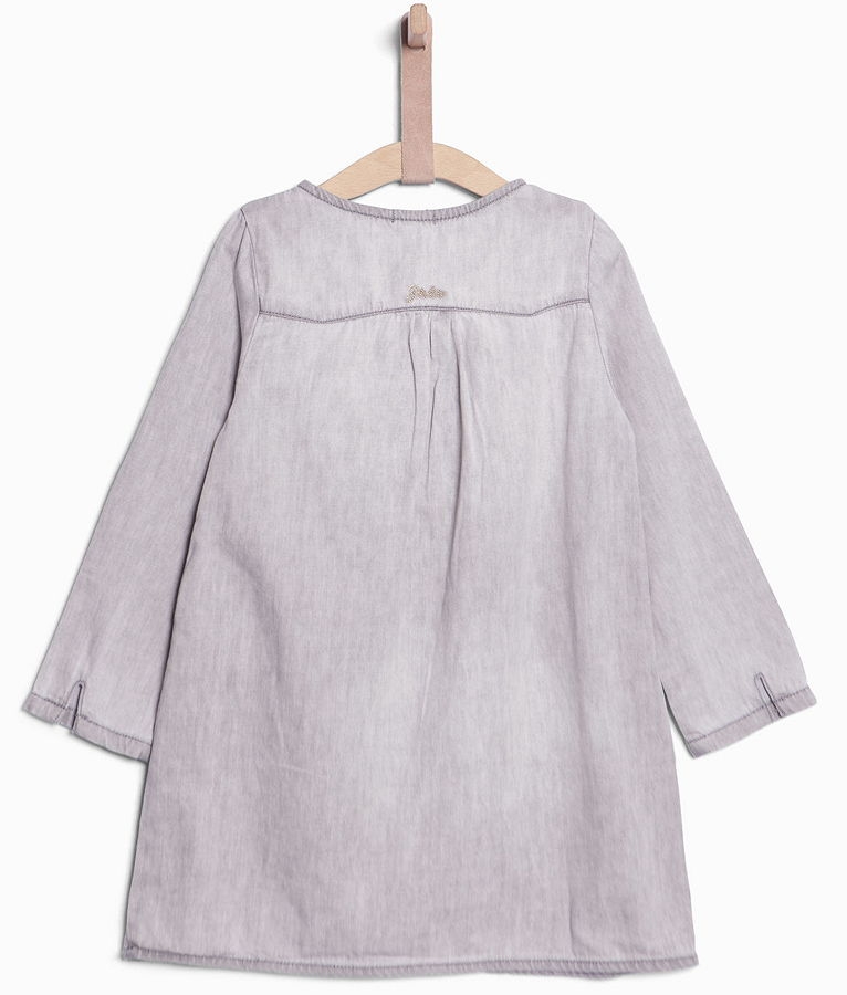 IKKS Cosy Winter a-line denim dress light grey