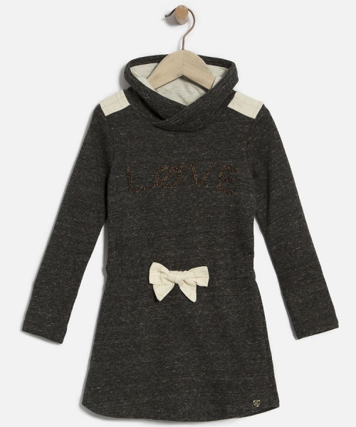 IKKS Nordik Winter Kapuzen-Sweatkleid gris chiné anthracite