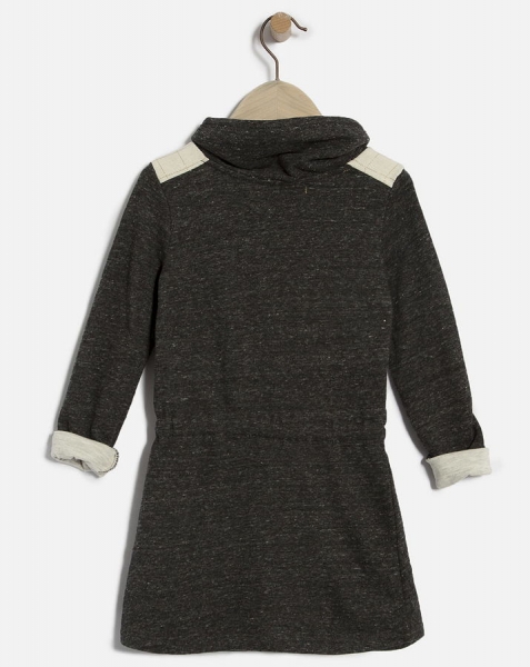 IKKS Nordik Winter Kapuzen-Sweatkleid gris chiné anthracite