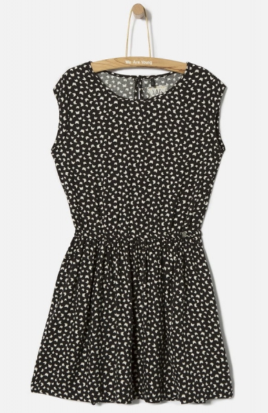 WAY by IKKS Gotham Glam 2in1 dress noir imprimé chat