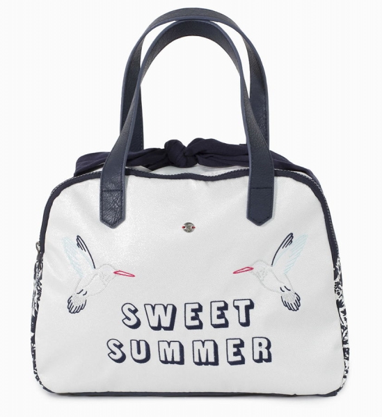 IKKS cargo weekender bag gris chiné clair