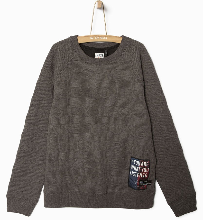 WAY by IKKS garcon Chill Out sweatshirt gris anthracite