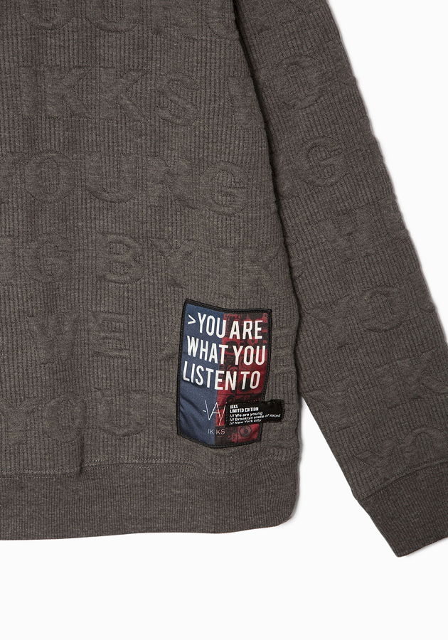 WAY by IKKS garcon Chill Out sweatshirt gris anthracite