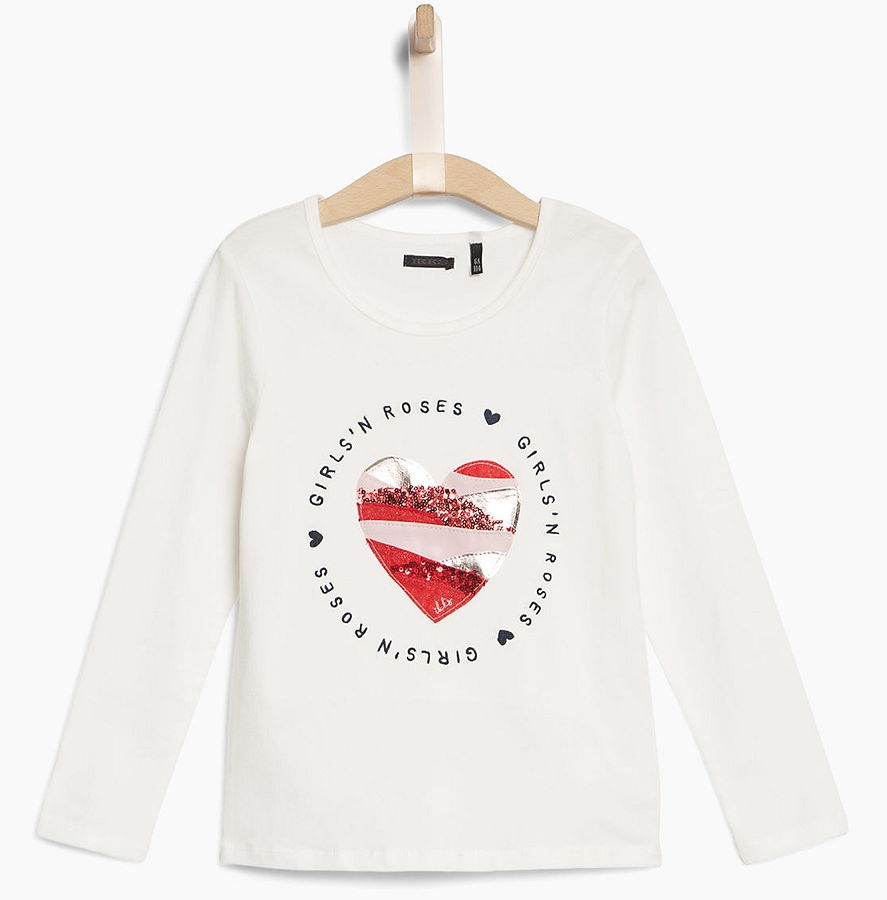 IKKS Rock'Love longsleeve "heart" blanc cassé