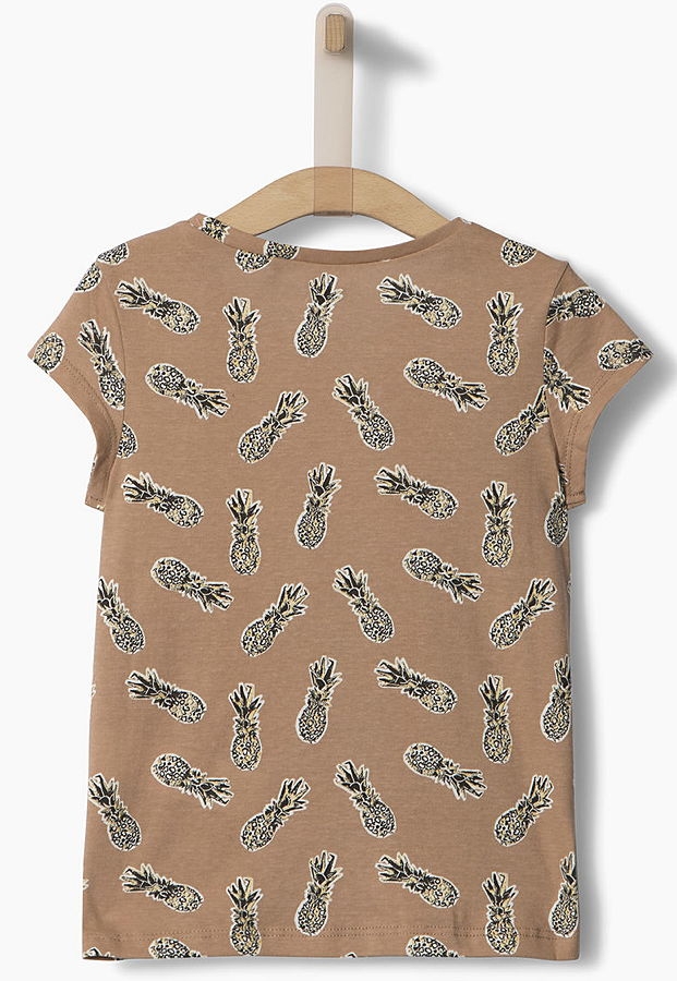 IKKS city white t-shirt "pineapple" camel