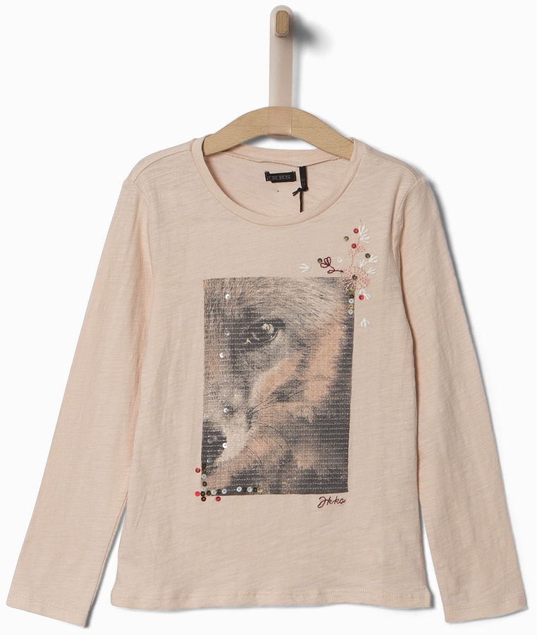 IKKS Cosy Winter longsleeve "fox" saumon