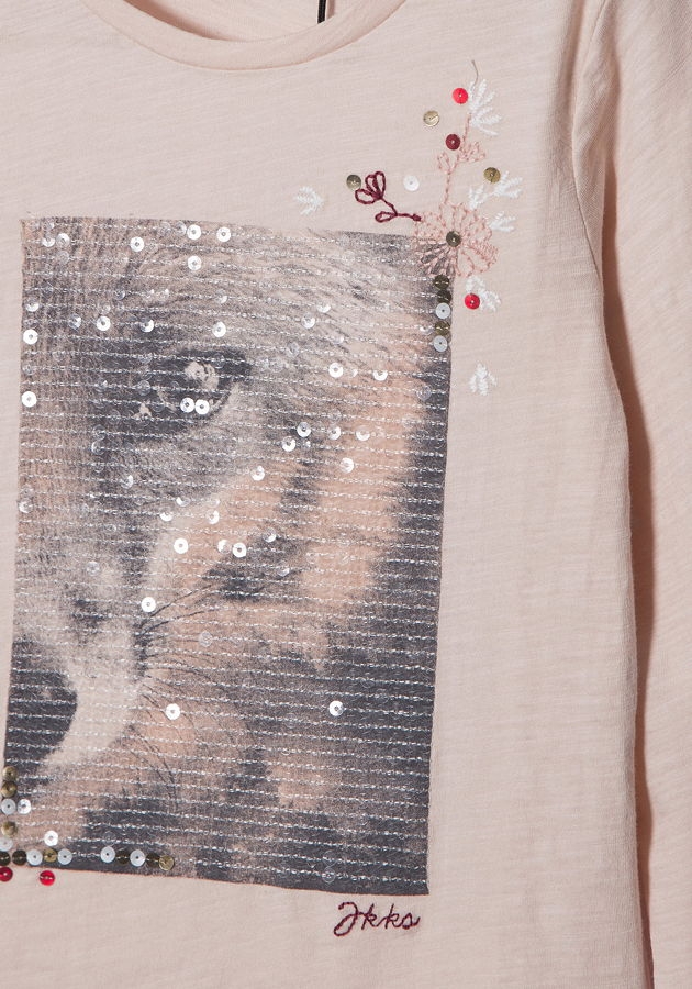 IKKS Cosy Winter longsleeve "fox" saumon