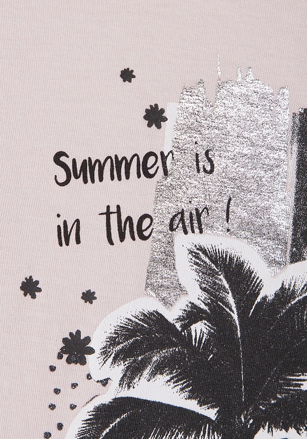 IKKS city black t-shirt rose poudré