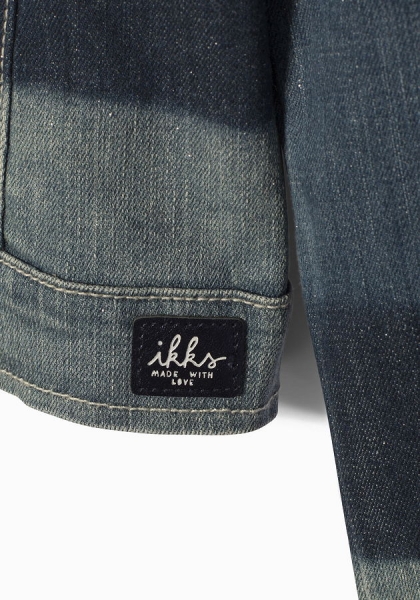 IKKS cargo denim jacket faded blue