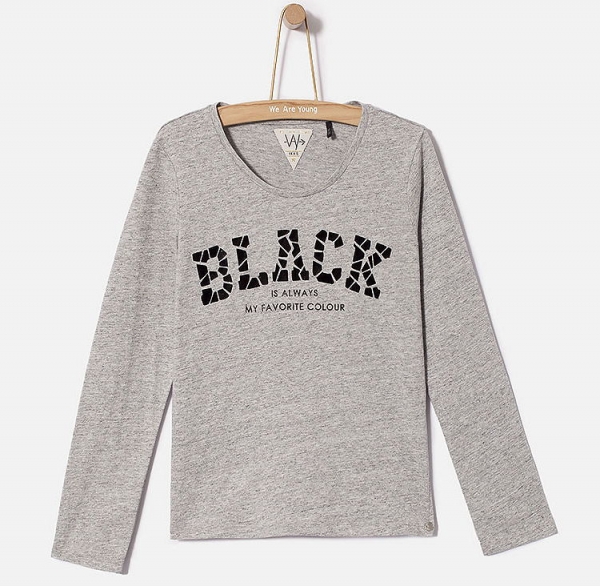 WAY by IKKS Gotham Glam longsleeve gris chiné moyen