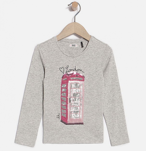 IKKS city couleur sequins longsleeve gris chiné