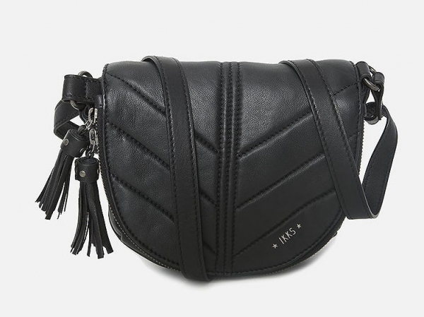 WAY by IKKS Gotham Glam leather saddlebag noir