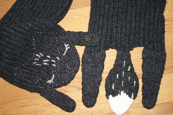 IKKS Nordik Winter knitted scarf gris chiné anthracite