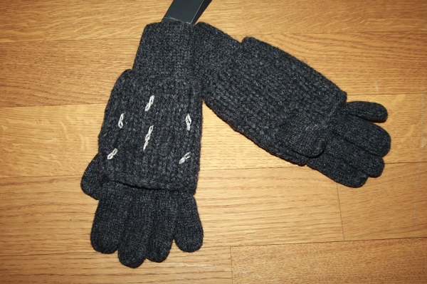 IKKS Nordik Winter Strick-Handschuhe gris chiné anthracite