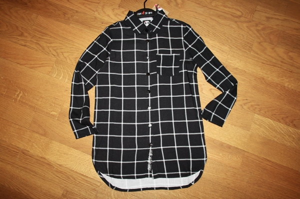 Sorry4theMess tunic-blouse noir carreaux