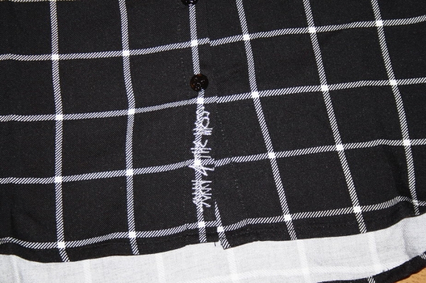 Sorry4theMess tunic-blouse noir carreaux