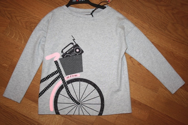 Sorry4theMess longsleeve "bicycle" gris chiné