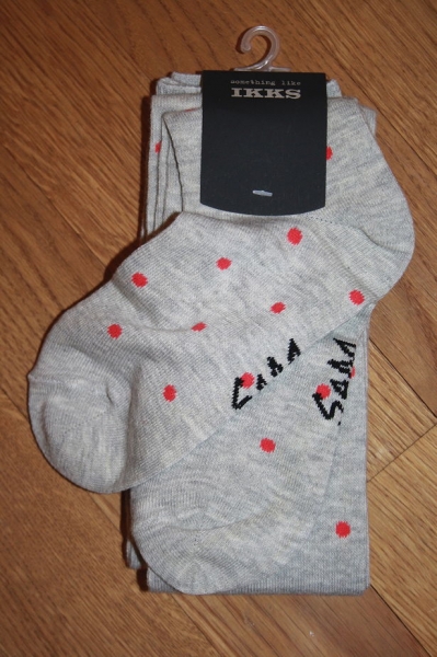 Sorry4theMess Tupfen-Strumpfhose gris chiné clair