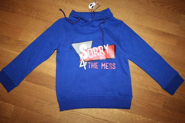 Sorry4theMess logo sweatshirt bleu