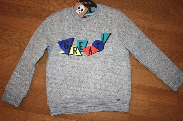 Sorry4theMess sweatshirt "Great" gris chiné